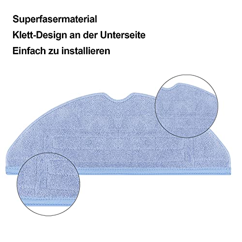 KEEPOW 6703M Confezione di 12 Panni in Microfibra Lavabili aspirapolvere Xiaomi S7/T7/T7plus.