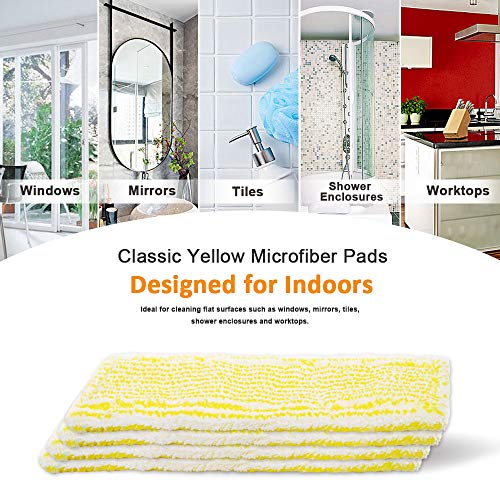 KEEPOW 4 PCS WV Bonnettes Microfibre Accessoire pour Karcher Nettoyeur de Vitres WV 2 Plus N, WV 2 Premium, WV 5 Plus N, WV 5 Premium, WV6 Plus