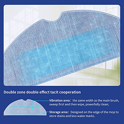 KEEPOW 8 Wischtücher für Roborock S8/ S7/ S7 Maxv Ultra/ S7 Pro Ultra/ S7 MaxV/ S7 MaxV Plus Wischroboter, Zubehör für Roborock S8/S7 Serie, Waschbar Ersatzteile