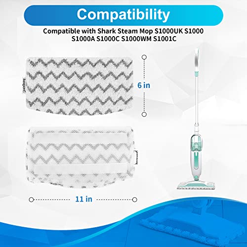 KEEPOW 6 Packungen Dampfreiniger-Pads Ersatz für Shark Staubsauger S1000UK, S1000A, S1000, S1000C, S1000WM, S1001C.