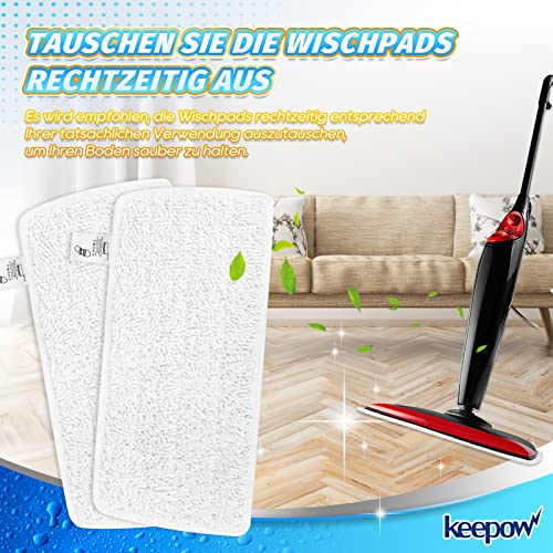 KEEPOW 5 Stück Ersatzbezug für Vileda Dampfreiniger XXL, Ersatzbezüge für Vileda Steam PLUS XXL Dampfreiniger, waschbar in weiß