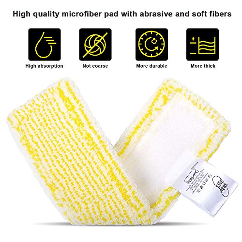 KEEPOW 4 PCS WV Bonnettes Microfibre Accessoire pour Karcher Nettoyeur de Vitres WV 2 Plus N, WV 2 Premium, WV 5 Plus N, WV 5 Premium, WV6 Plus