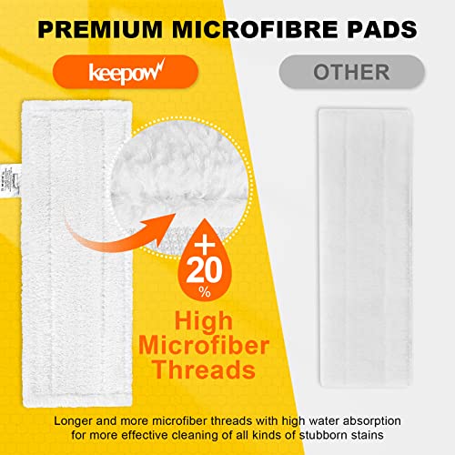 KEEPOW 8 PCS Bonnettes Microfibre pour Karcher SC1 SC2 SC3 SC4 SC5 Accessoires, Lingettes Remplacement pour Karcher Nettoyeur Vapeur Séries de SC Easy Fix