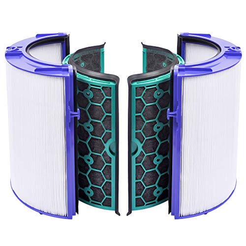 KEEPOW Replacement Filter for Dyson HP04 TP04 DP04 Pure Cool Air Purifier, 360° Fan Glass HEPA Filter Activated Carbon Filter