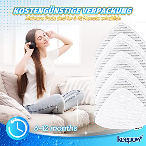 KEEPOW 8 Rechange pour Nettoyeur Vapeur Vileda Steam - Compatible avec Le Nettoyeur Vapeur Vileda Steam et Le Nettoyeur Vapeur Vileda Steam Plus, matériau de Mise à Niveau (4 Gris + 4 Blancs)