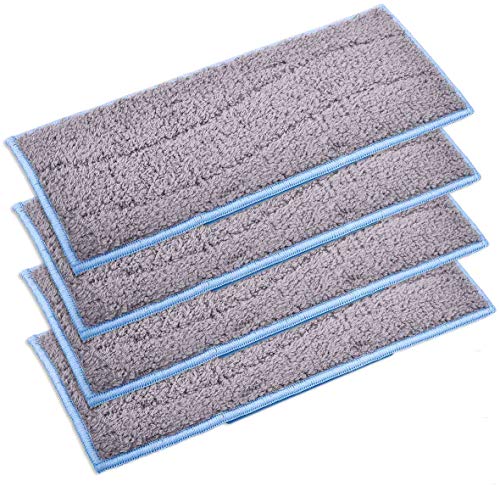 KEEPOW 4 Mop Pads for iRobot Braava Jet M6134, Washable Reusable Cloths for iRobot Braava Jet M6