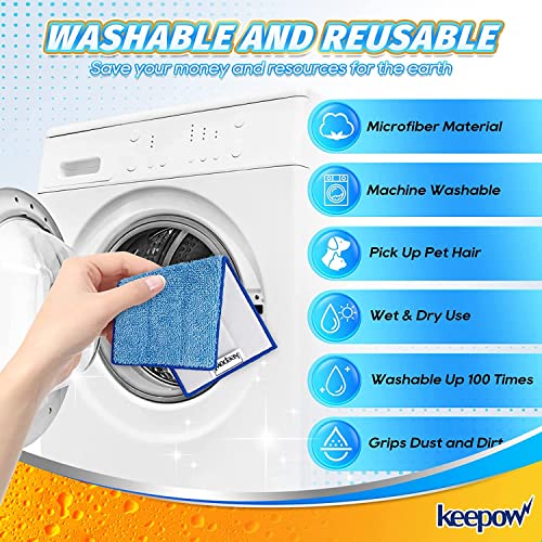 KEEPOW Microfiber Wet Jet Mop Pads 5 Pcs