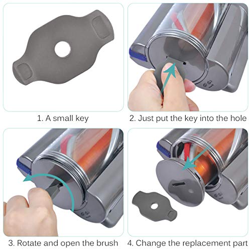 KEEPOW Accessory Holder Attachment Clip Compatible with Dyson V11 V10 V8 V7 Vacuum Cleaner with Roller Brush Key