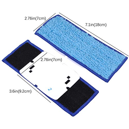 KEEPOW Washable Microfiber Cleaning Pads for iRobot Braava Jet 240 241 Included (2 pcs Wet Pads, 2 pcs Damp Pads and 1pcs Dry Pad)