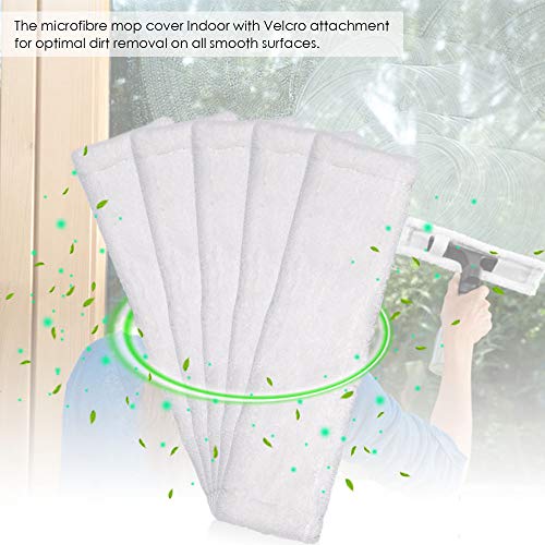 KEEPOW 5 Pack Microfibre Cleaning Spray Bottle Cloths Pads for Kärcher Window Vac Vacuum Compatible WV 2 WV5 WV50 WV55 WV60 WV65 WV70 WV75