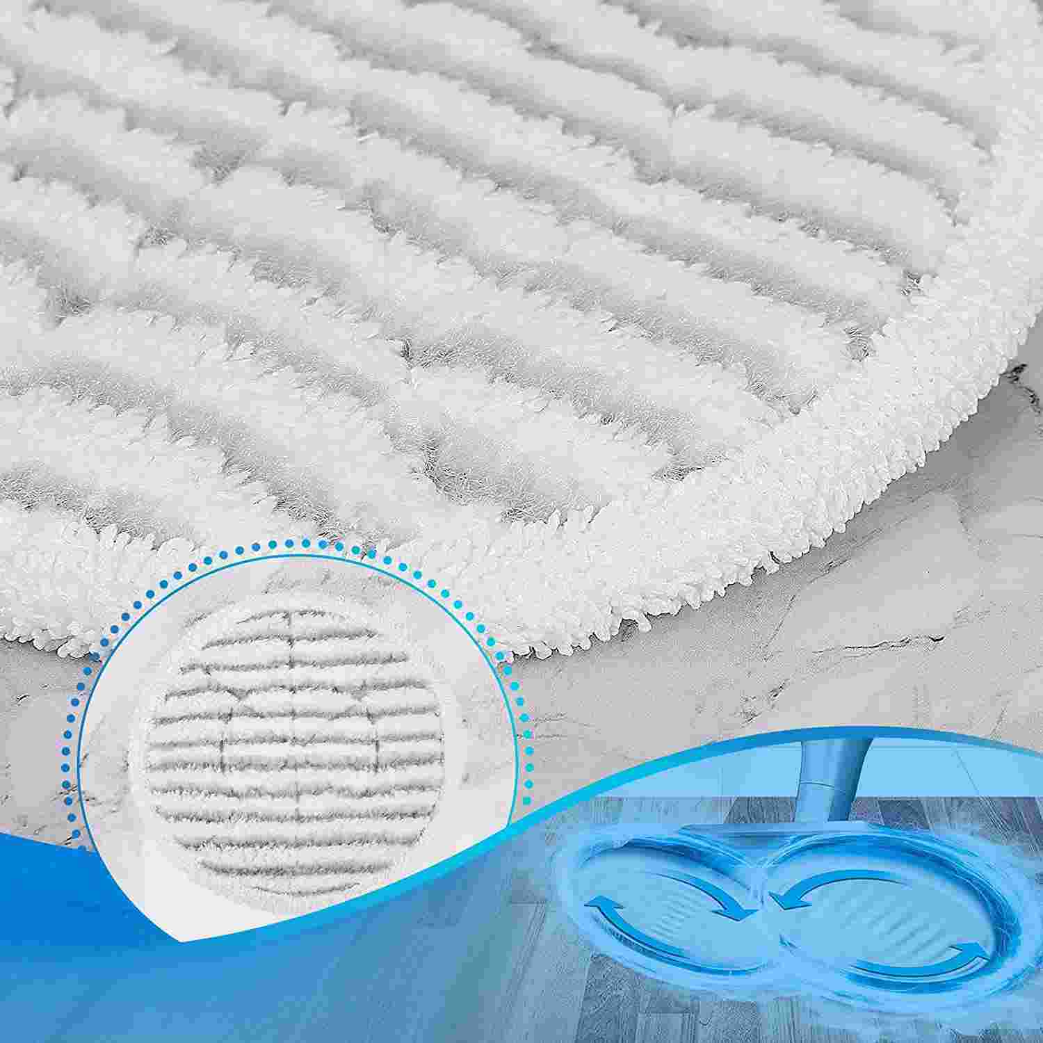 KEEPOW Steam Mop Replacement Pads for Shark Steam and Scrub Steam Mop, Washable Pad for Hard Floors