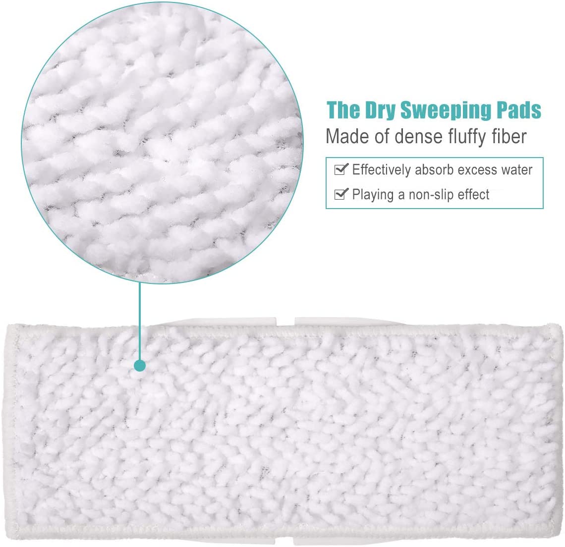 Keepow 4 Wet Moping Pads, 2 Damp Sweeping Pads, 2 Dry Sweeping Pads for iRobot
