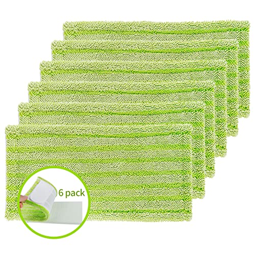 KEEPOW Reusable Pads for All 10-12 Inches Flat Mop 6 Pcs