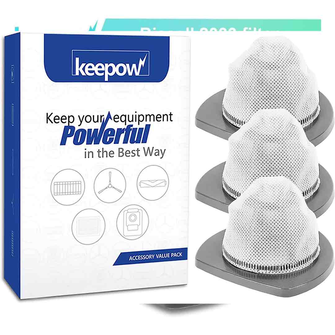 KEEPOW 0213F 3 Pcs Featherweight Replacement Filters for Bissell