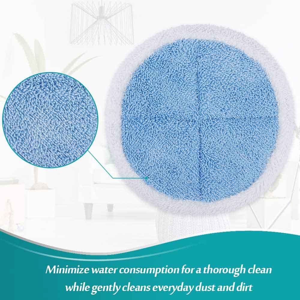 KEEPOW 0215M Spinwave Steam Mop Pads for Bissell 6 Pcs