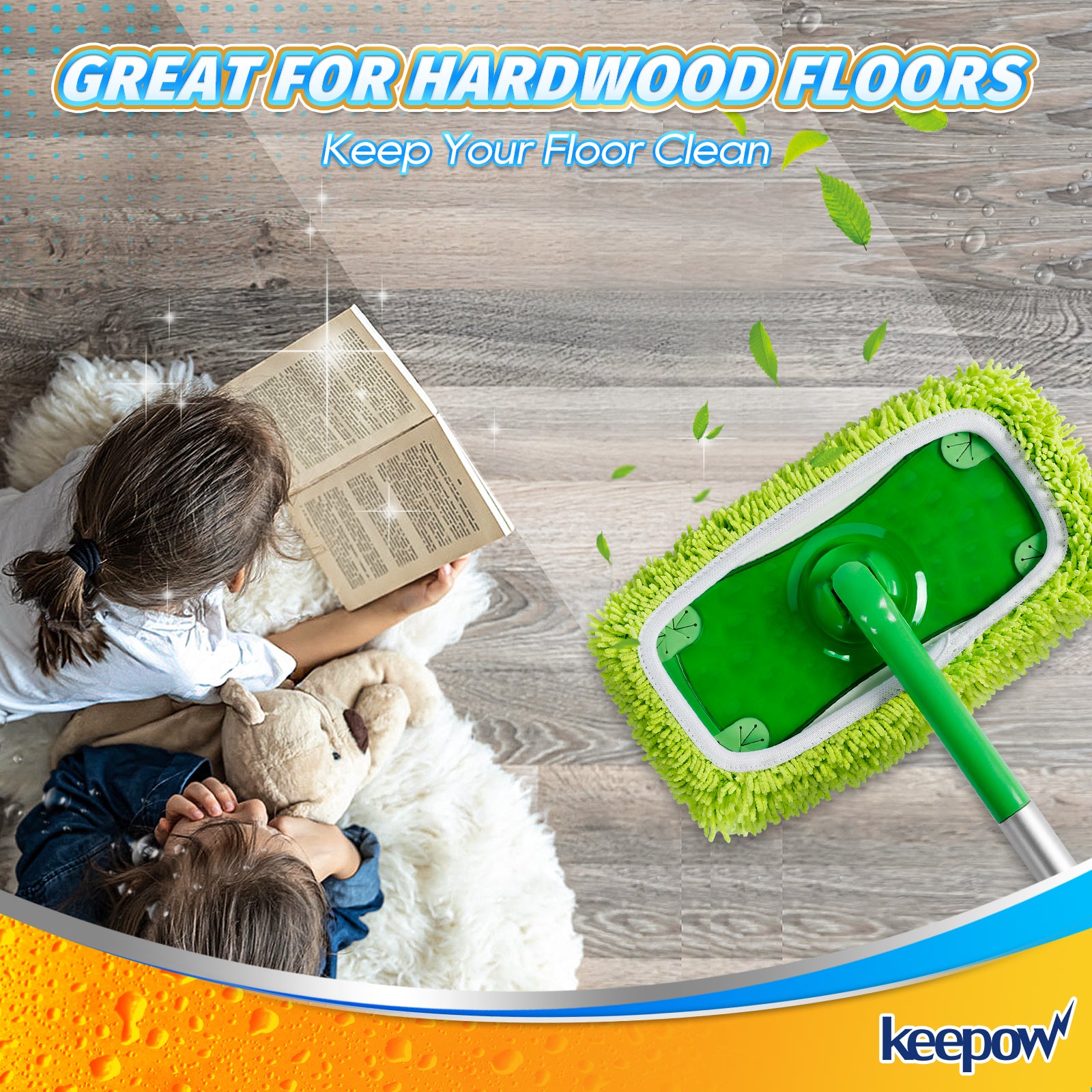 Keepow green Dry Sweeping Cloths for swiffer